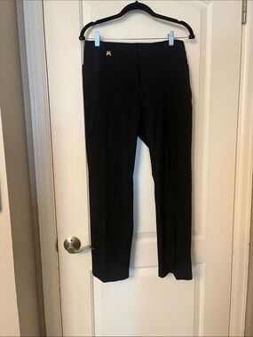 Black Curvy Fit Straight-Leg Dress Pants 6PS